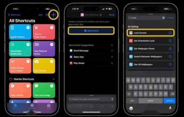 文山苹果14锁屏维修店分享iPhone14升级iOS16.4后如何创建锁屏快捷方式 