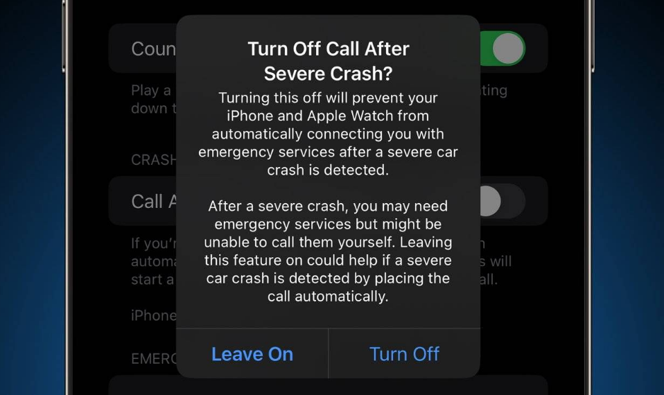 文山苹果14维修分享 iPhone 14 和 Apple Watch 上关闭崩溃检测 